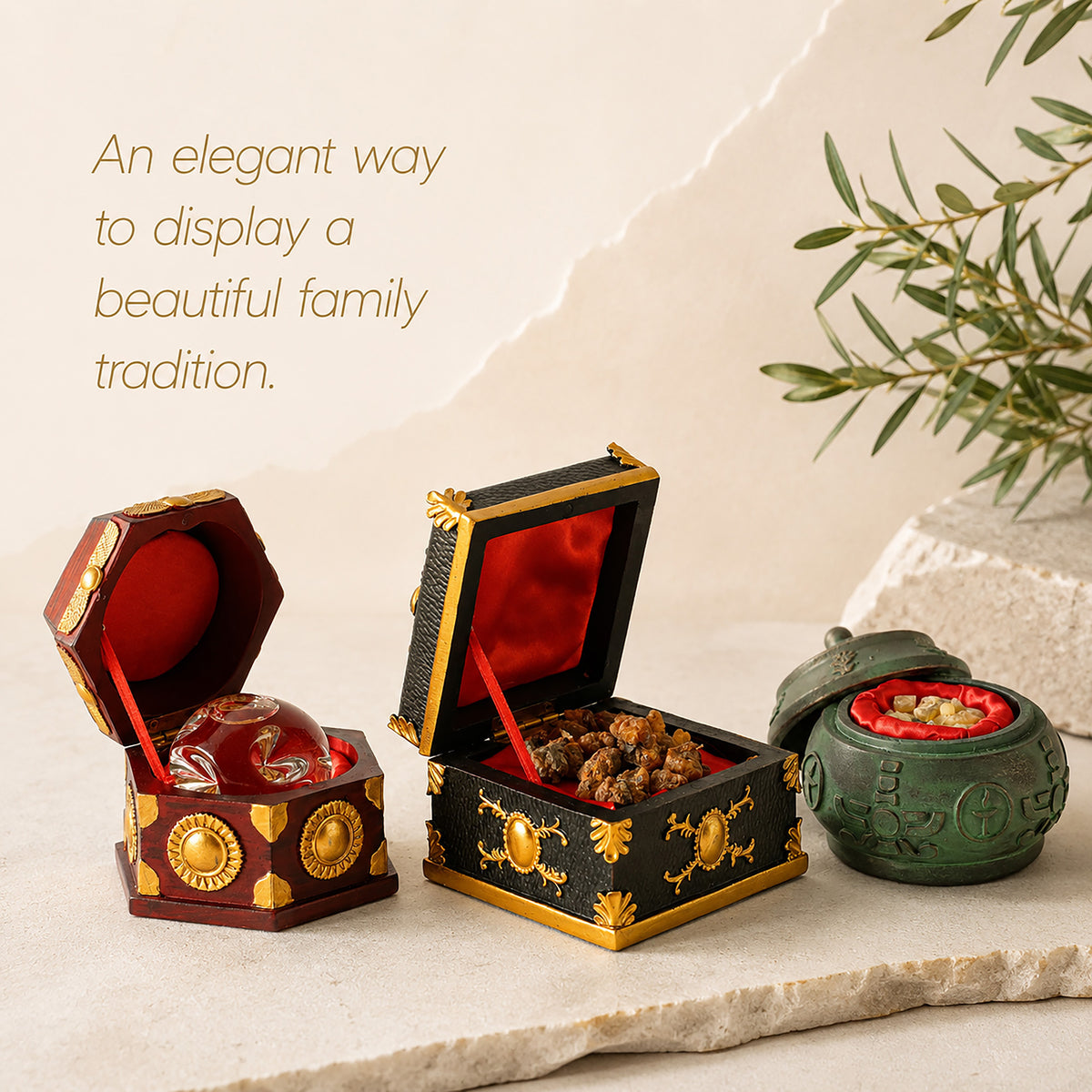 Deluxe Gifts of the Magi Chest Set – Real Gold, Frankincense & Myrrh, view 3