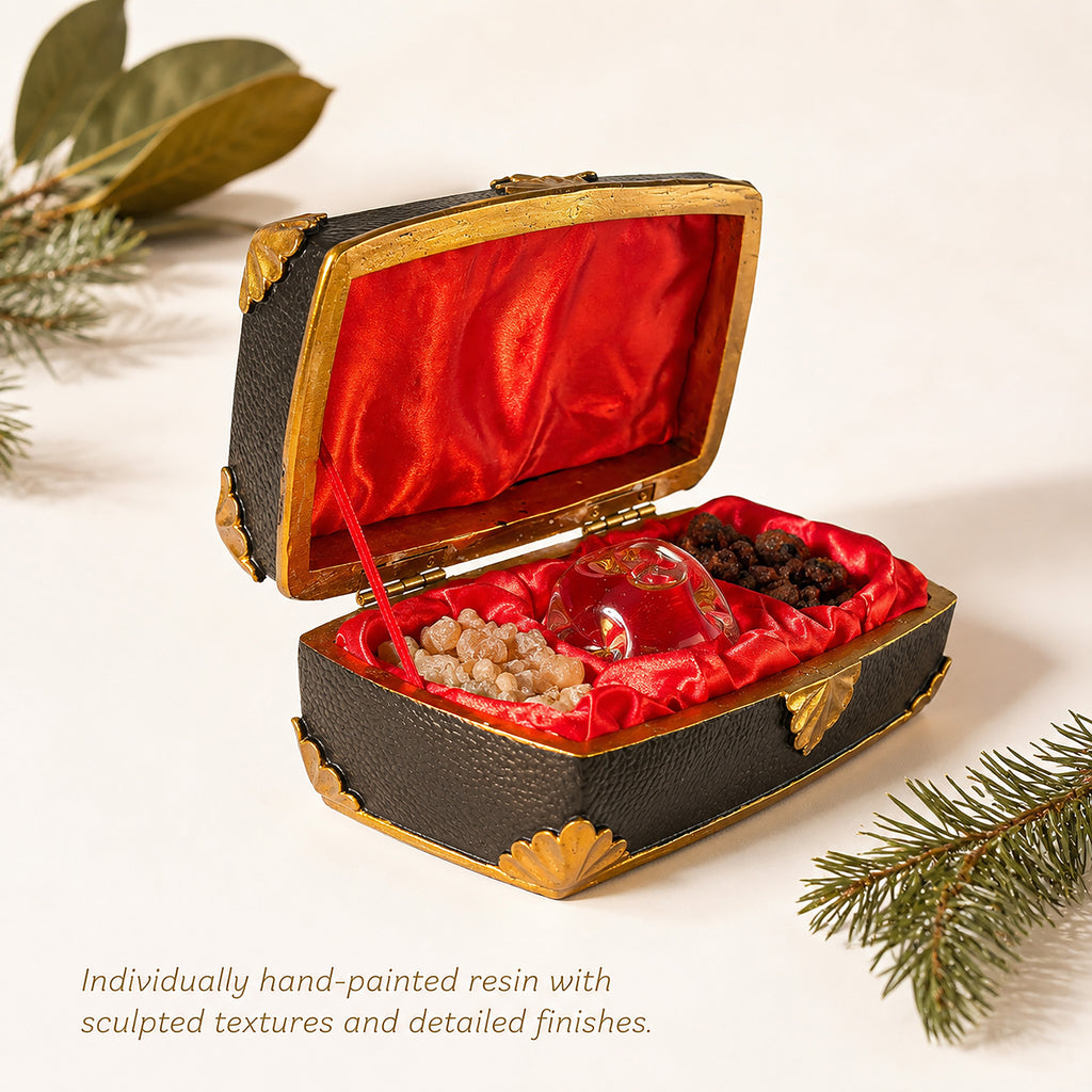 Gifts of the Magi Music Box with Real Gold, Frankincense & Myrrh, view 4