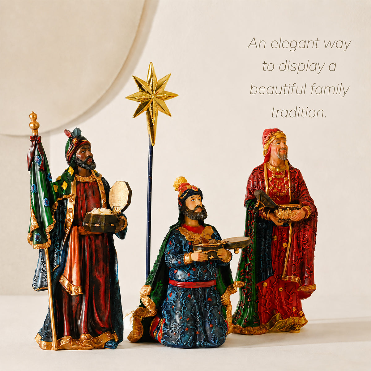 Three Kings Following the Star, 4-Piece Set – 10-Inch Scale, view 3