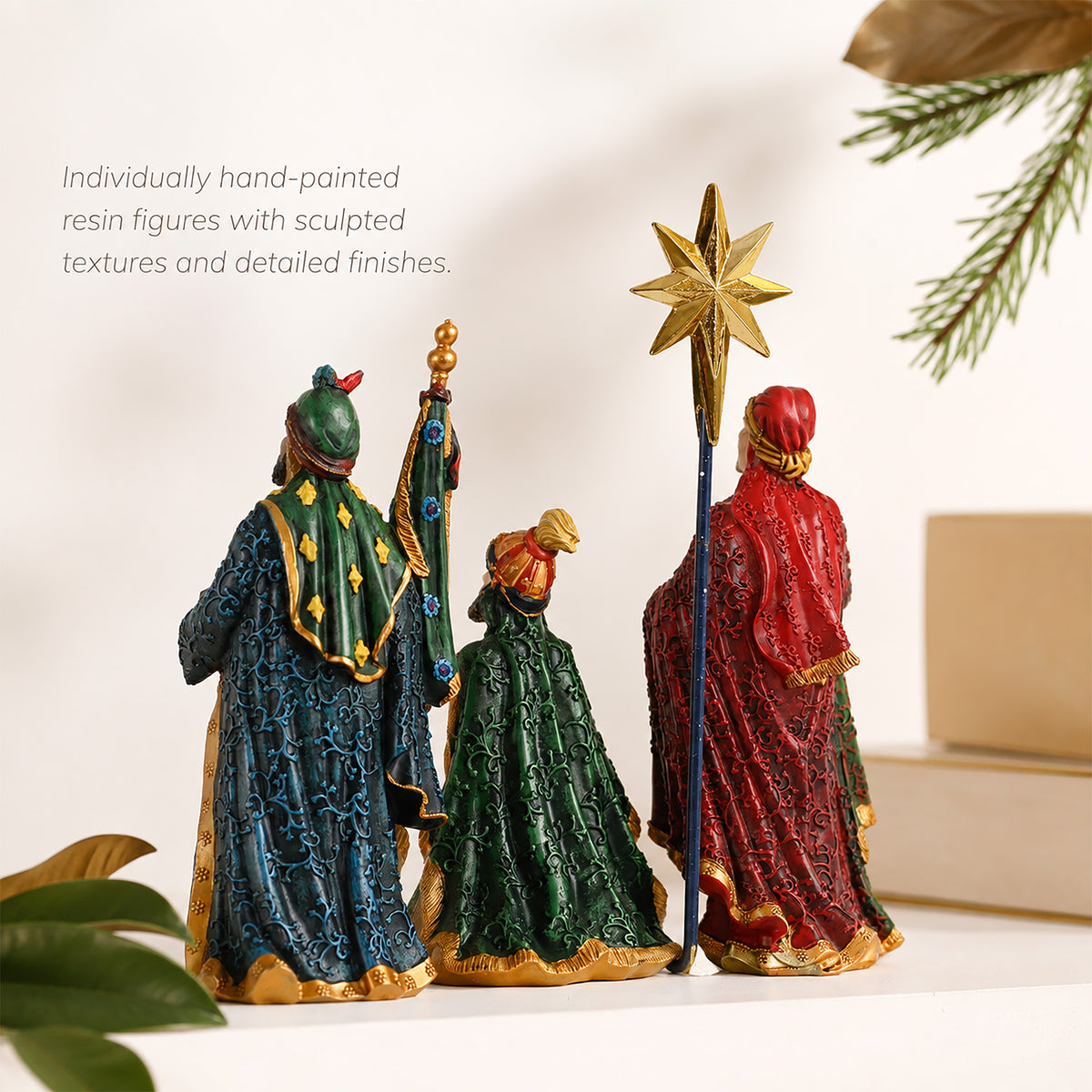 Three Kings Following the Star, 4-Piece Set – 10-Inch Scale, view 4