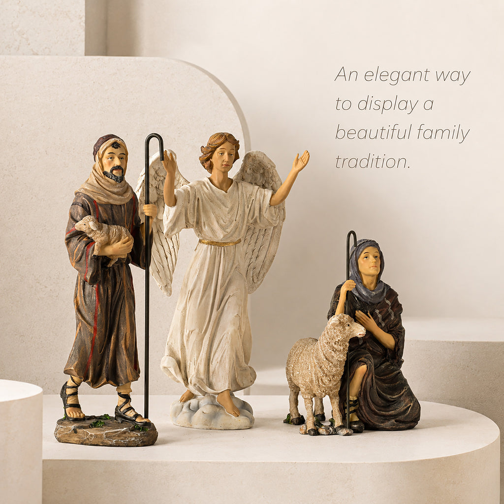 Shepherds & Angel, 3-Piece Set – 10-Inch Scale, view 3