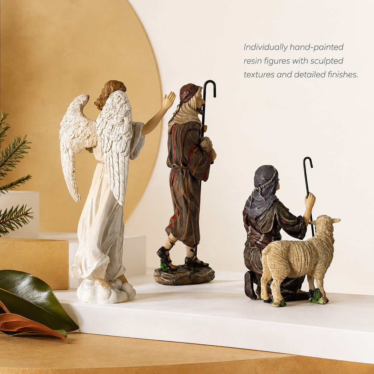 Shepherds & Angel, 3-Piece Set – 10-Inch Scale, view 4
