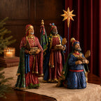 Three Kings Following the Star, 4-Piece Set – 14-Inch Scale, shown in a lifestyle setting