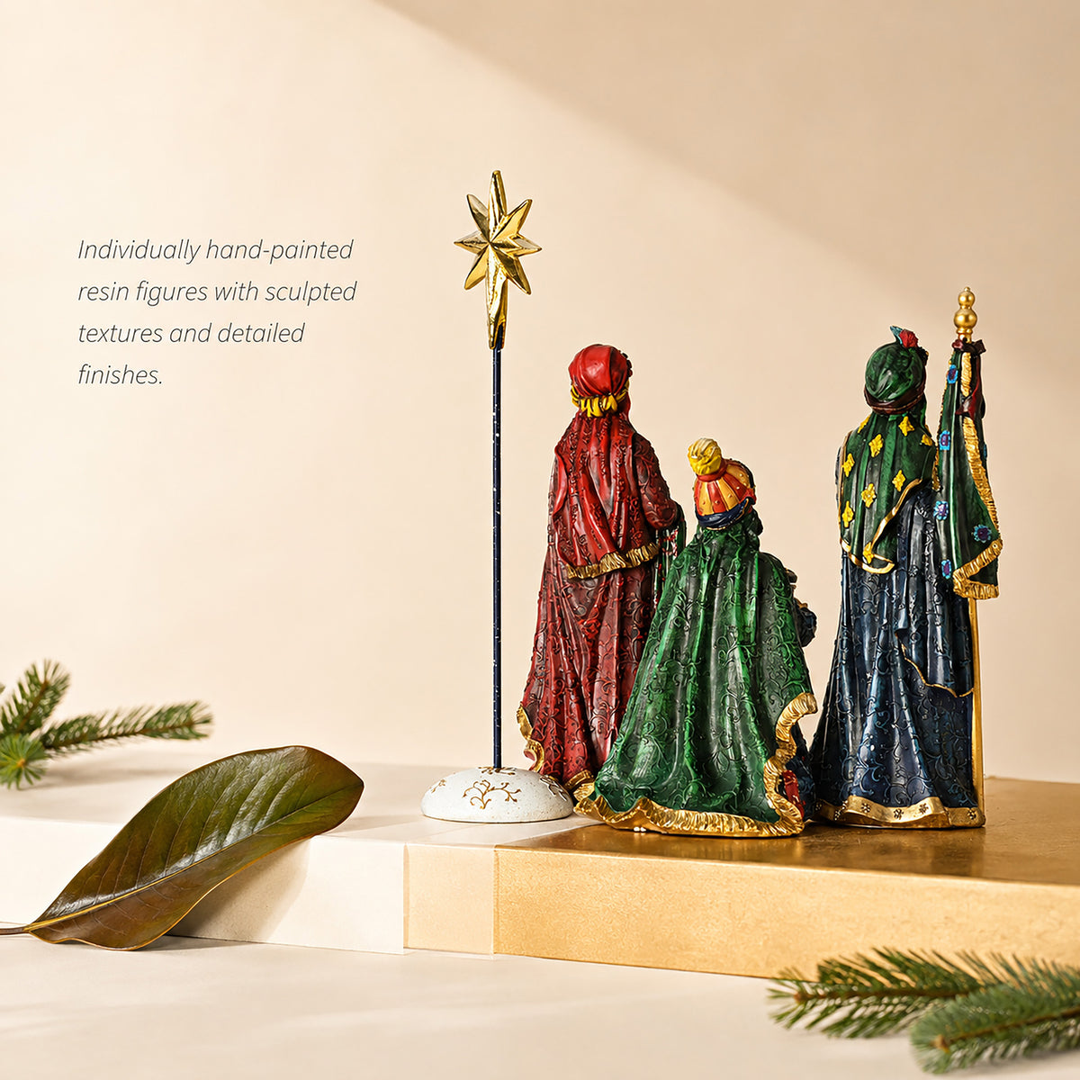 Three Kings Following the Star, 4-Piece Set – 14-Inch Scale, view 4