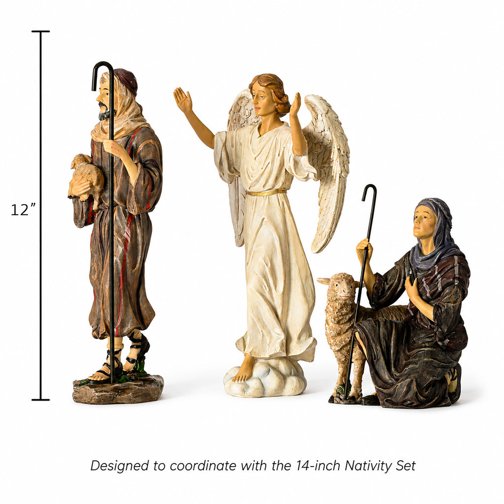 Shepherds & Angel, 3-Piece Set – 14-Inch Scale, view 2
