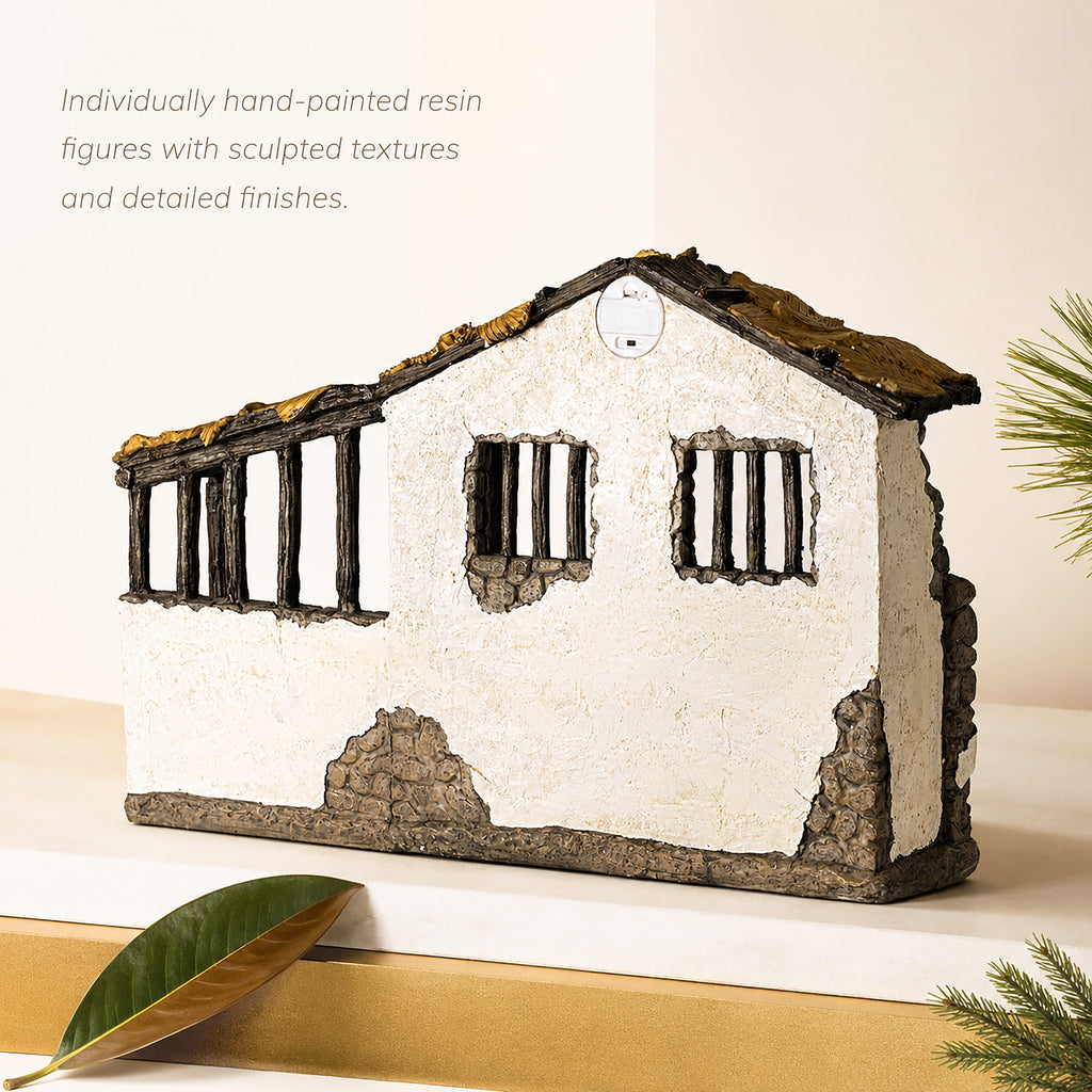 Lighted Nativity Stable – 14-Inch Scale, view 4