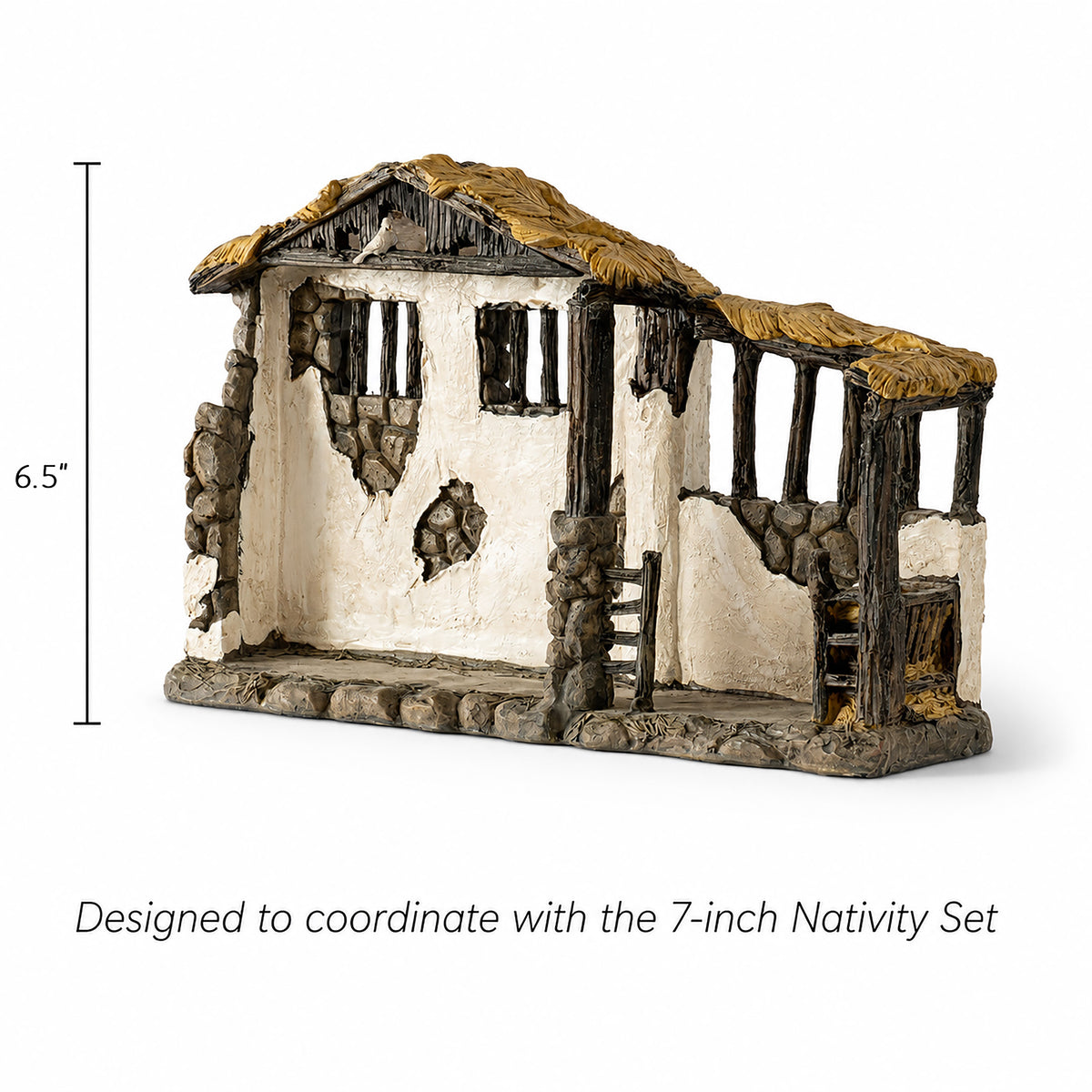 Lighted Nativity Stable – 10-Inch Scale, view 2