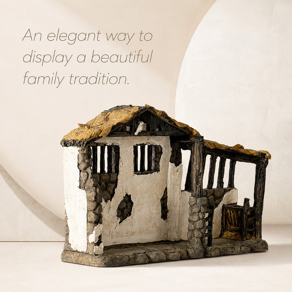 Lighted Nativity Stable – 10-Inch Scale, view 3