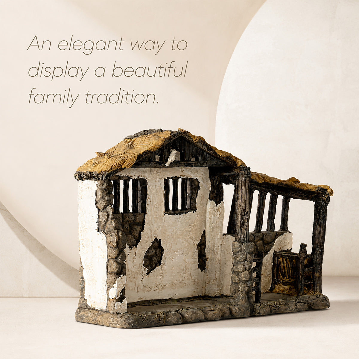 Lighted Nativity Stable – 10-Inch Scale, view 3