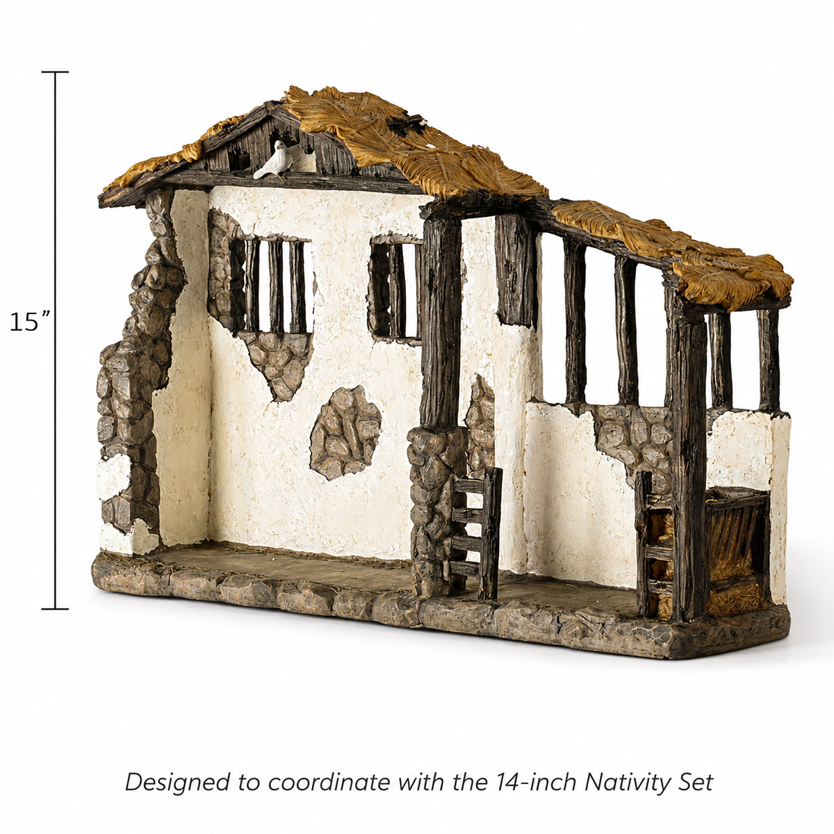 Lighted Nativity Stable – 7-Inch Scale, view 2