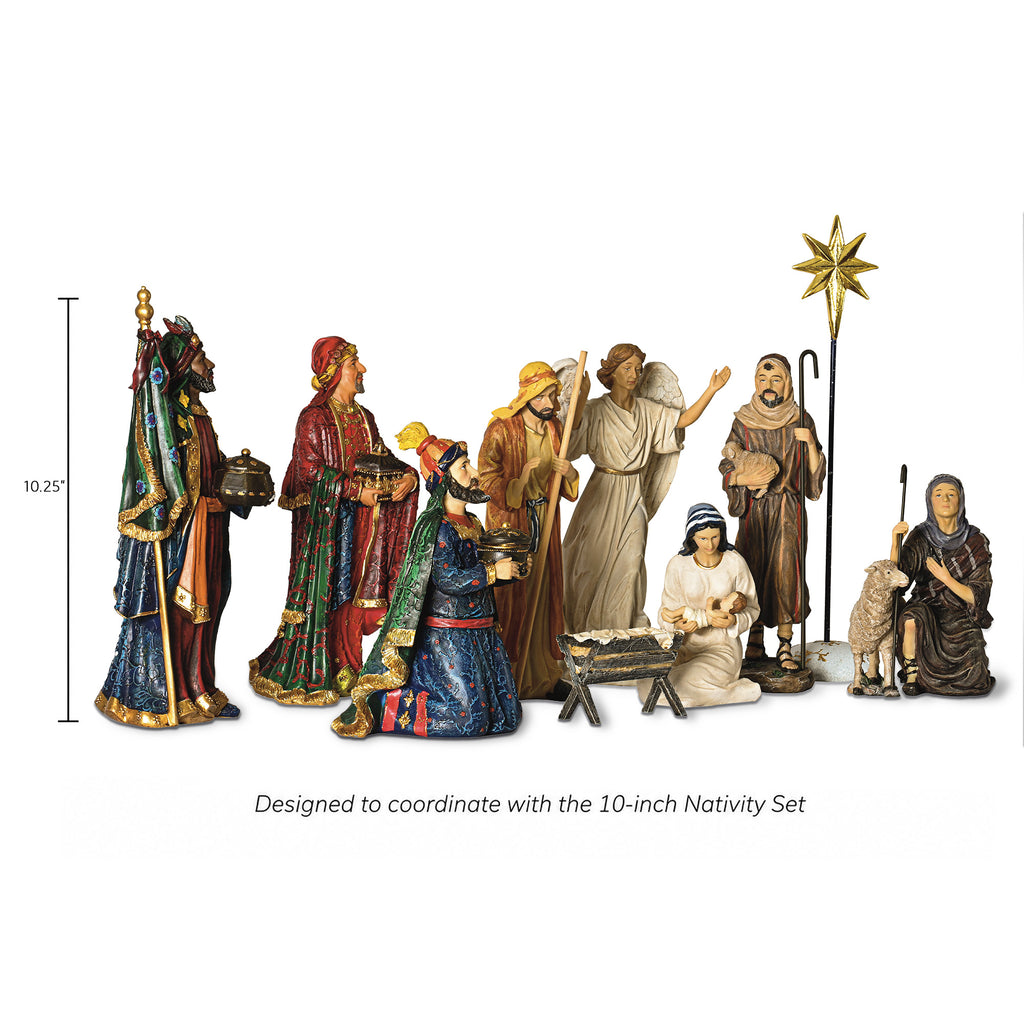 Nativity Figures with Gifts of the Magi, 11-Piece Set – 10-Inch Scale, view 2