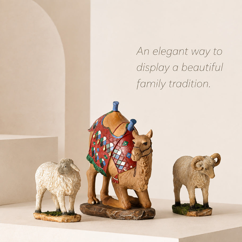 Large Bowed Camel & Awassi Sheep, 3-Piece Set – 14-Inch Scale, view 3