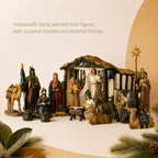 Complete Lighted Nativity with Stable & Animals, 19-Piece Set – 7-Inch Scale, view 4