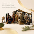 Complete Lighted Nativity with Stable & Animals, 19-Piece Set – 10-Inch Scale, view 4