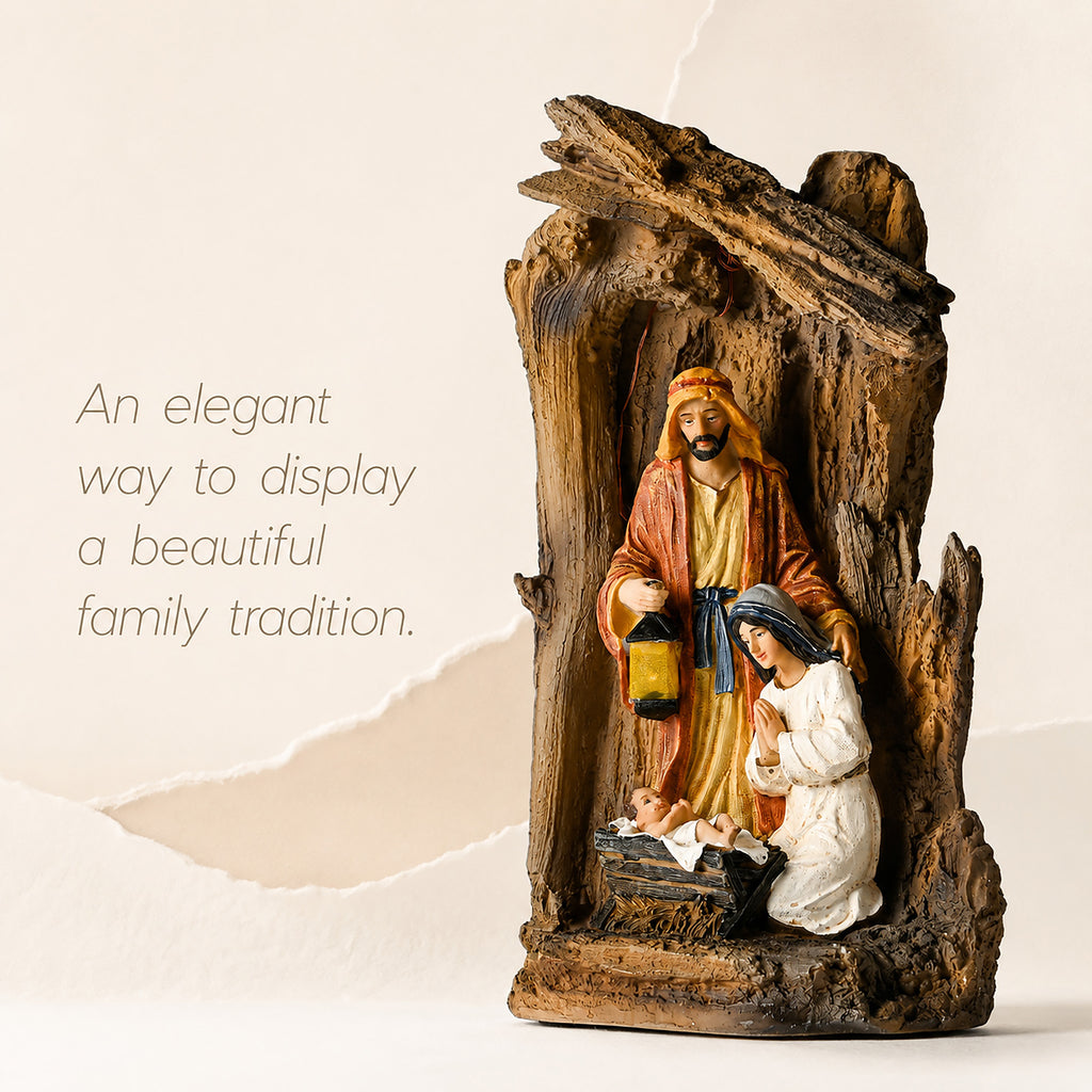 Lighted Holy Family with Lantern, view 3
