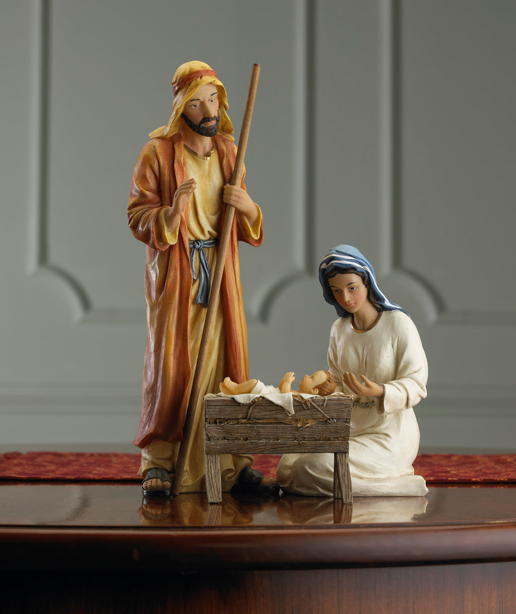 Complete Lighted Nativity with Stable & Animals, 16-Piece Set – 14-Inch Scale, view 6