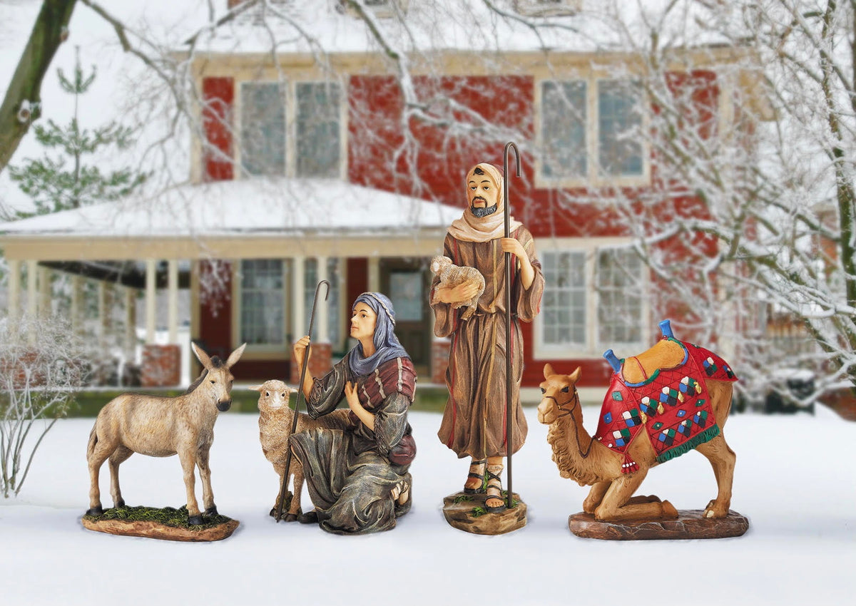 Outdoor Nativity Shepherds & Animals, 4-Piece Set, view 5