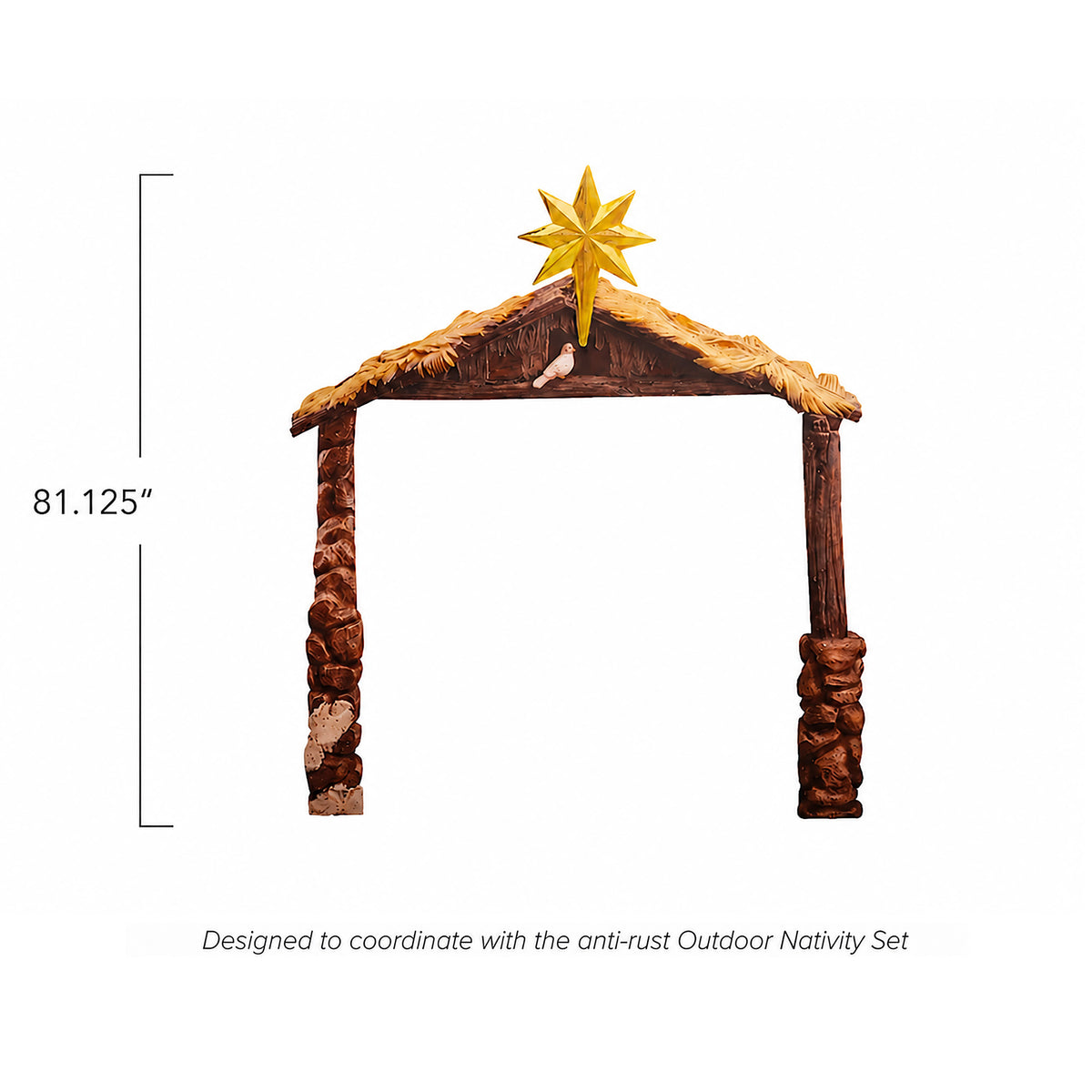 Outdoor Nativity Stable – 81-Inch, view 2