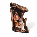 Silent Night Lighted Outdoor Holy Family, shown on a white background