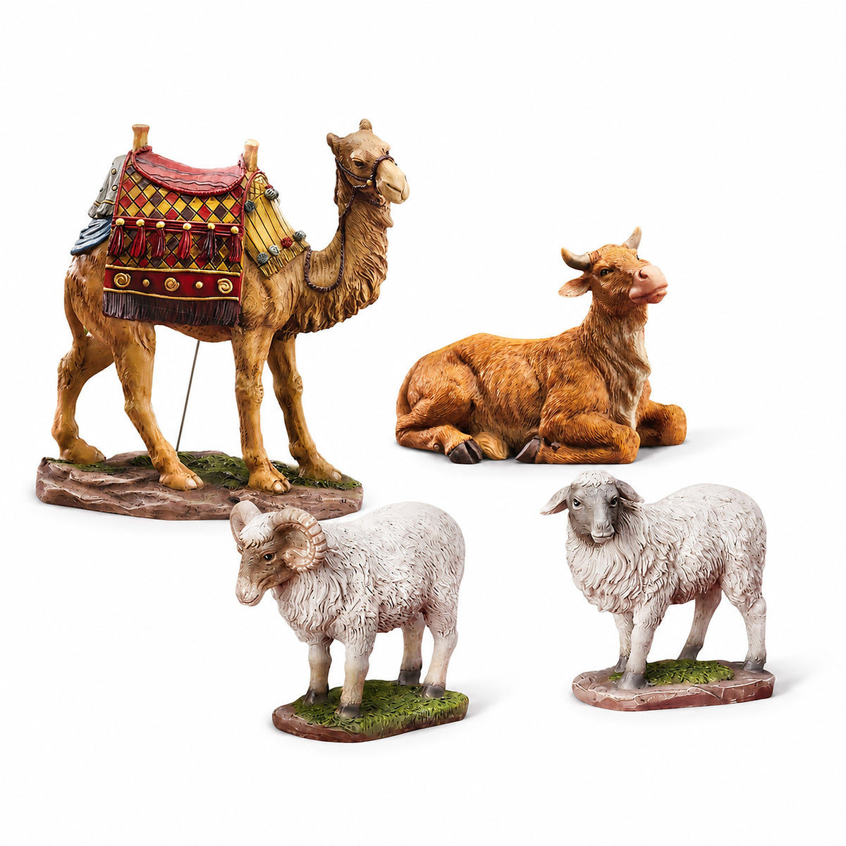 Outdoor Nativity Animals, 4-Piece Set, shown on a white background
