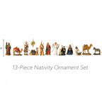 Nativity Ornaments in Cherry Wood Keepsake Chest, 13-Piece Set, view 2