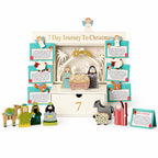 Children's 7-Day Journey to Christmas Nativity, 12-Piece Set, shown on a white background