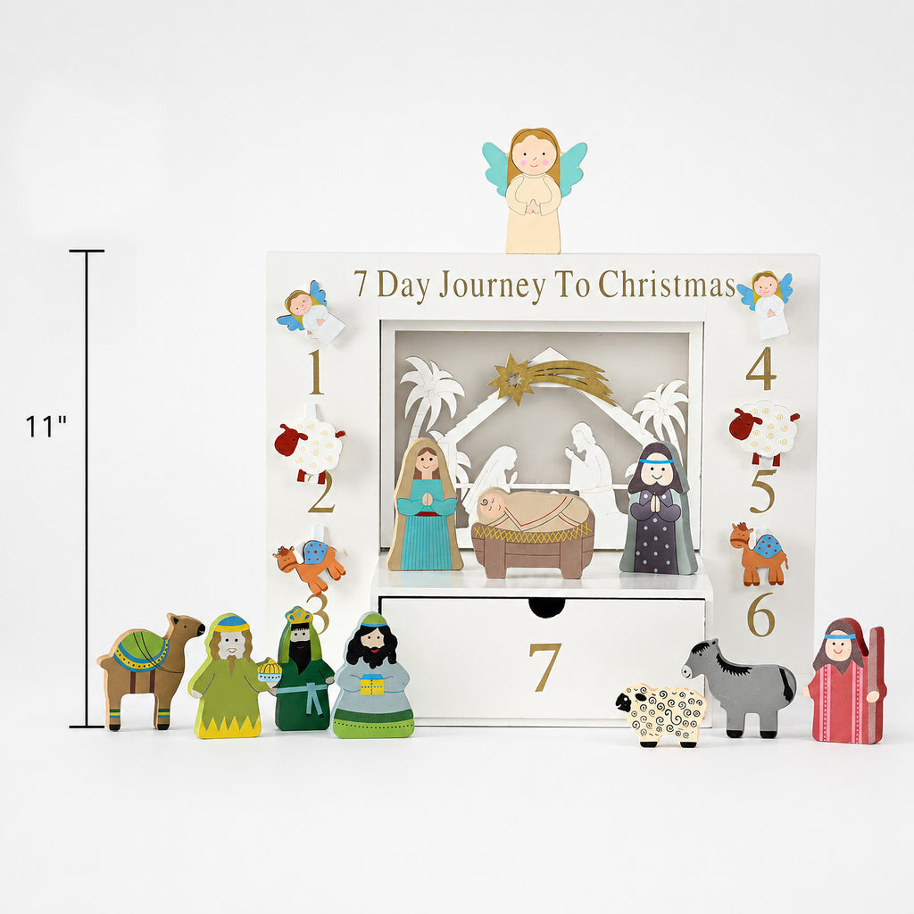 Children's 7-Day Journey to Christmas Nativity, 12-Piece Set, view 2