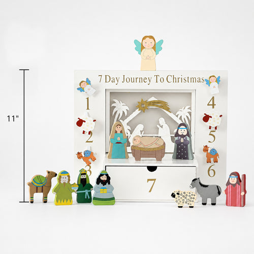 Children's 7-Day Journey to Christmas Nativity, 12-Piece Set, view 2