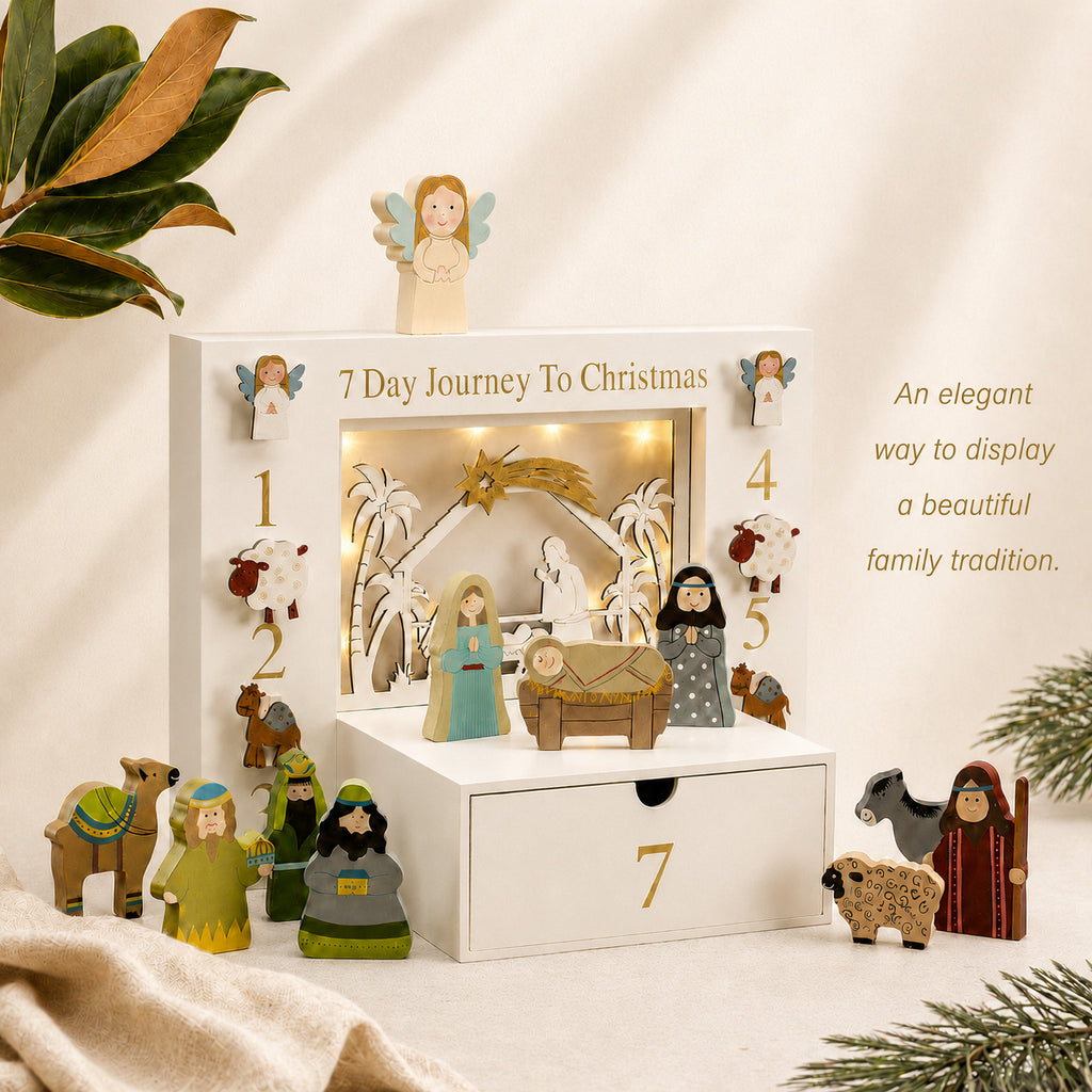 Children's 7-Day Journey to Christmas Nativity, 12-Piece Set, view 3