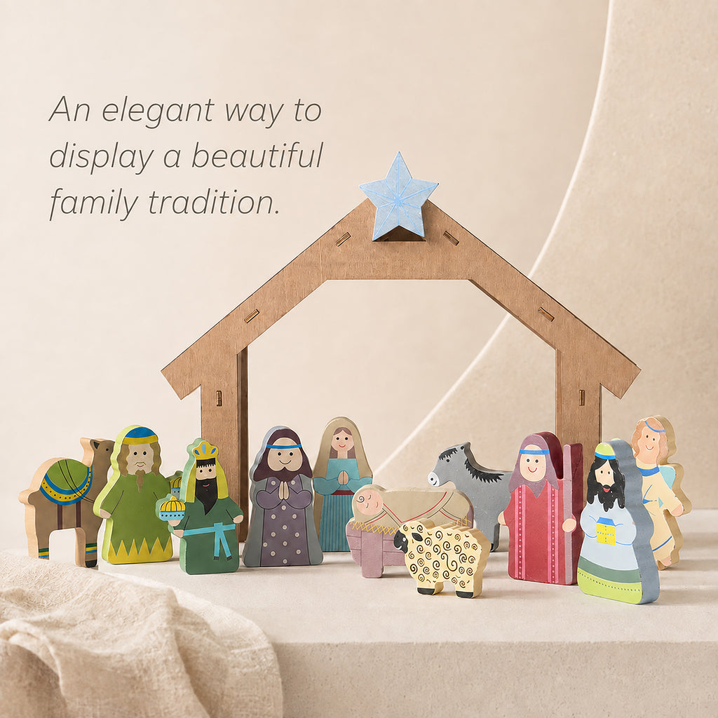 Children's Wooden Nativity Set, view 3