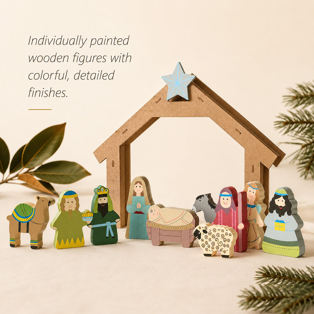 Children's Wooden Nativity Set, view 4