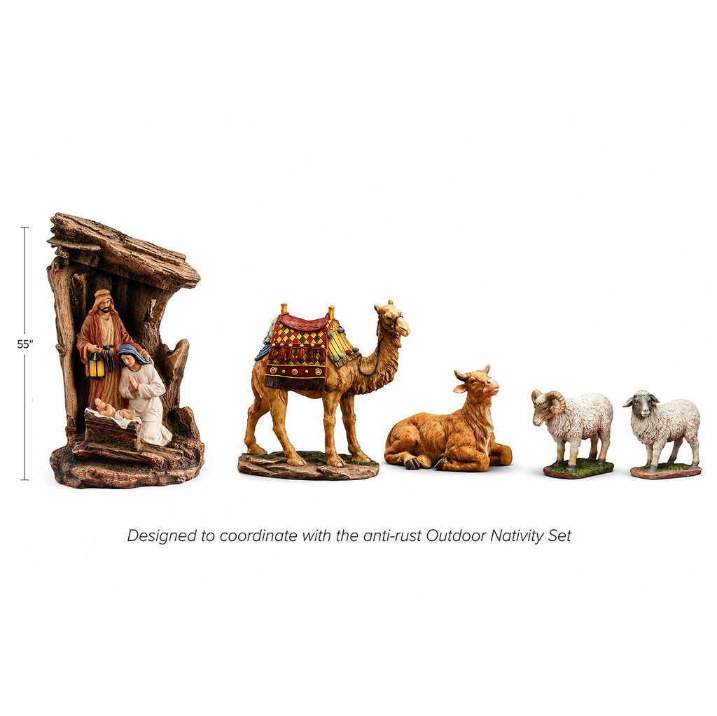 Silent Night Lighted Outdoor Nativity with Animals, view 2