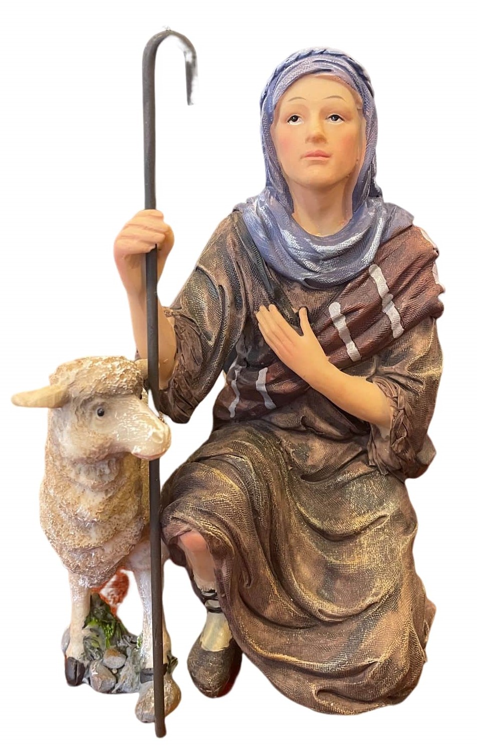 Kneeling Shepherd for the 10 inch Nativity