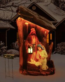 The Silent Night Lighted Outdoor Nativity (RLN055)