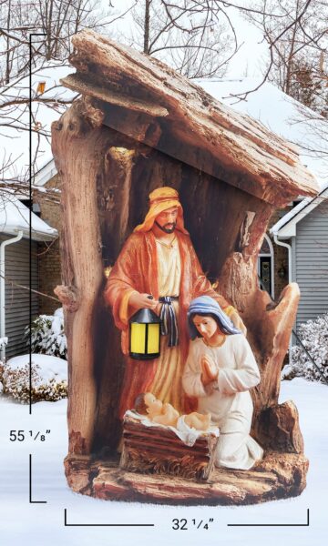 The Silent Night Lighted Outdoor Nativity (RLN055)